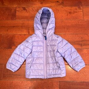 Primary Lavender Puffer Jacket with Hood